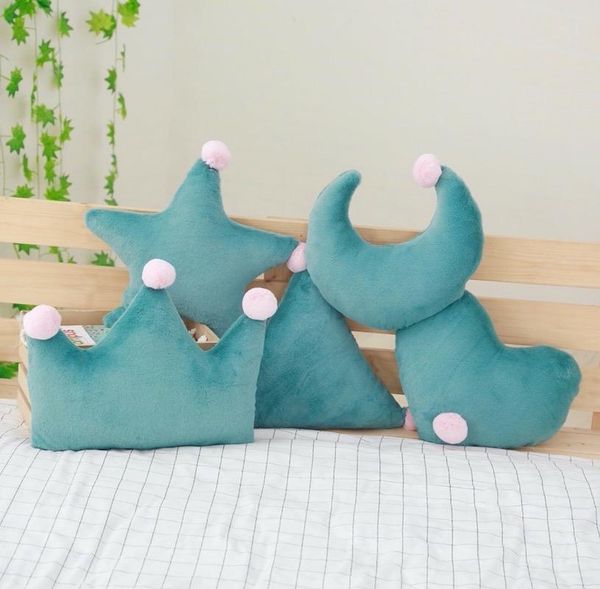 

cushion/decorative pillow star heart crown toy doll short plush seat cushion pp cotton core sofa bed home decoration soft car
