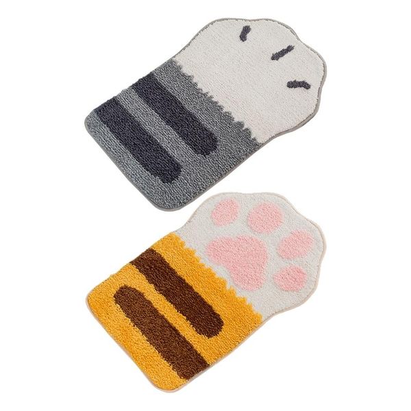 

bath mats kawaii long cat cartoon carpet mat water absorbent non-slip for bedroom kids room doormats tub 40x60cm