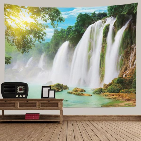 

tapestries sepyue scenic waterfall tapestry aesthetic boho decor hippie wall tapisserie room decoration hanging blanket