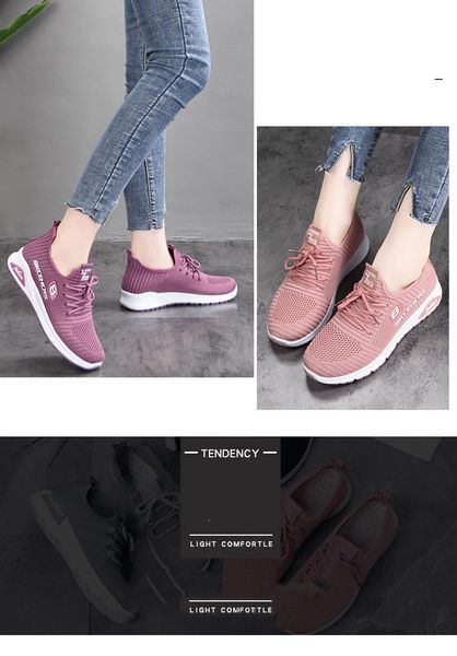 

women's shoes autumn 2021 new breathable soft-soled running shoes casual sports shoe women zz104