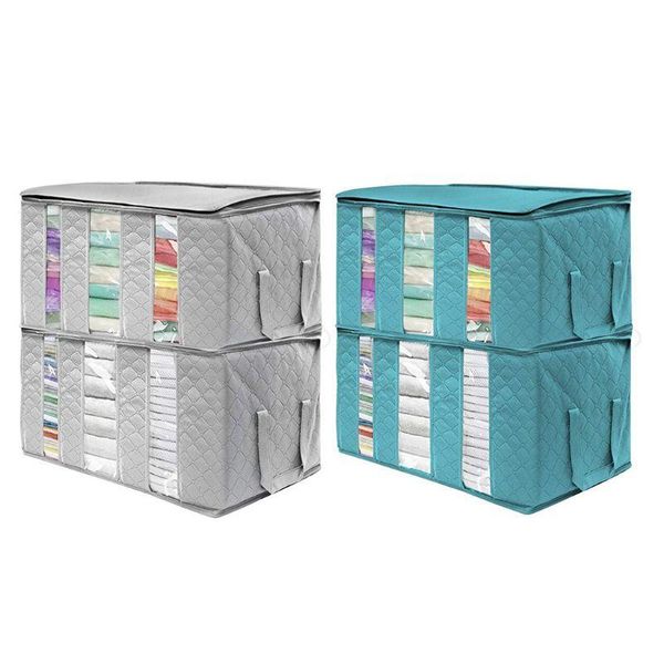 

storage drawers 3pcs clothes bags thick foldable organizer bins for blanket closet bedrooms with window