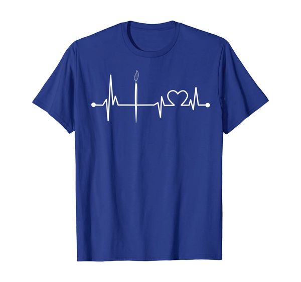 

brush heartbeat t-shirt funny for painter - artist cool gift, White;black