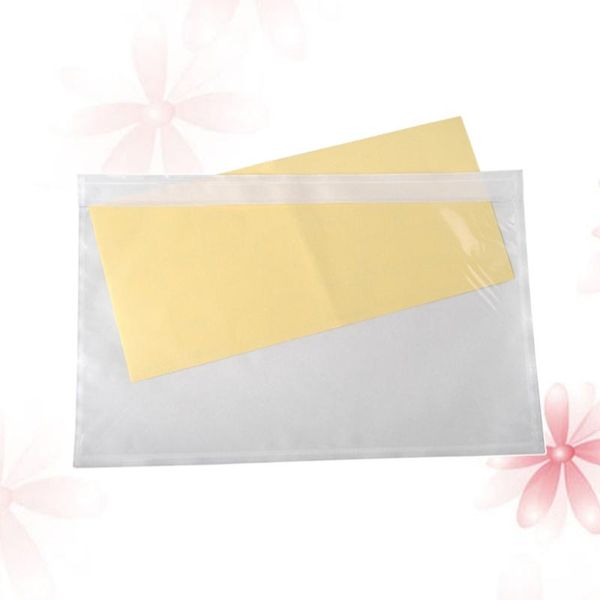 

gift wrap 100pcs self-adhesive packing list envelopes transparent pouches for invoice label (15x18cm)