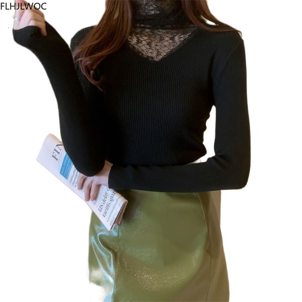 

women's sweaters winter spring womens fashion long sleeve slim fitted tight warm basic turtleneck knitted sweater pullovers o, White;black