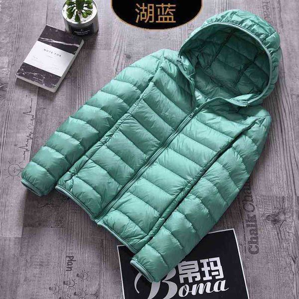 

brand plus size 5xl 6xl women's down coat ultra light down jacket women lightweight portable wind breaker feather outwear 211130, Black