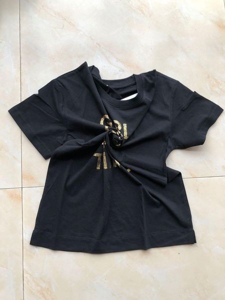 

summer v neck letter printing women t shirts short sleeve pure cotton girls, White