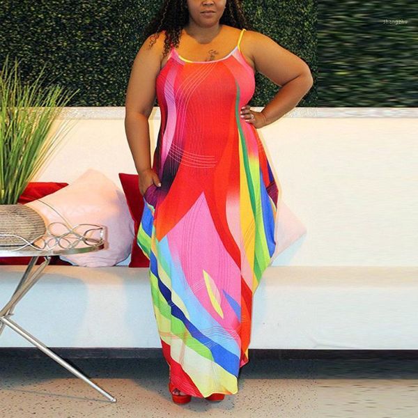 

casual dresses 4xl 5xl plus size for womens spaghetti strap floor length loose fashion evening night club party long vestidos dress, Black;gray