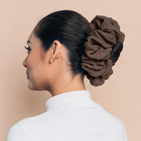 

hair accessories malaysian bunch tie for muslim women chiffon rubber band beautiful hijab volumizing scrunchie large head scarf