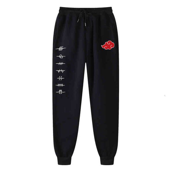

akatsuki cloud symbols print ms joggers brand woman trousers casual pants sweatpants fitness workout running sporting clothing, Black;white