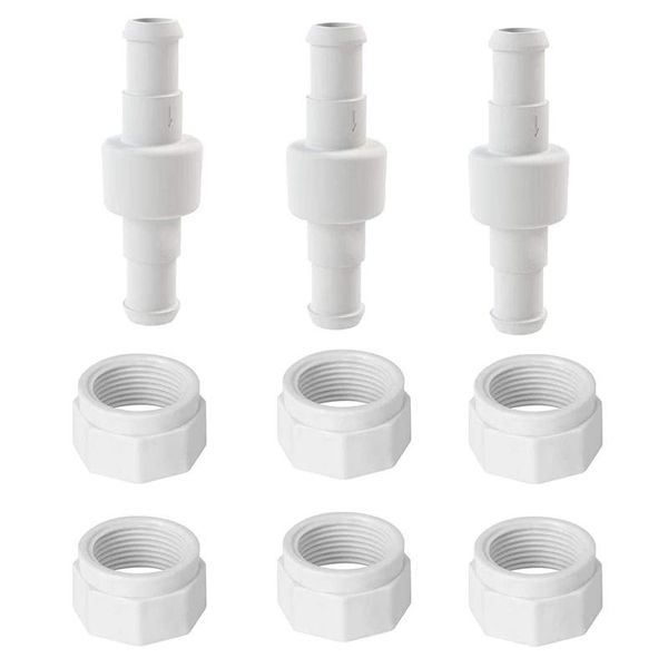 

pool & accessories cleaner hose swivel d20 and nut d15 kit replace for zodiac polaris 280 180 380 3900 (9 pack)