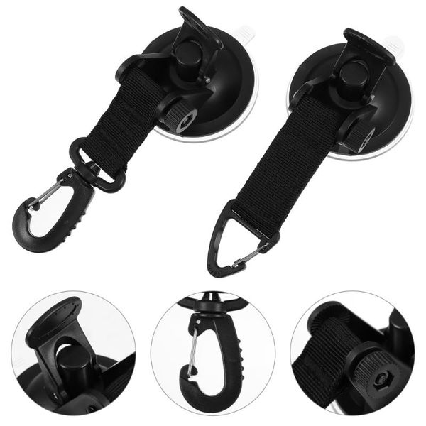 

hooks & rails 2pcs heavy duty suction cup practical anchor for car (black)