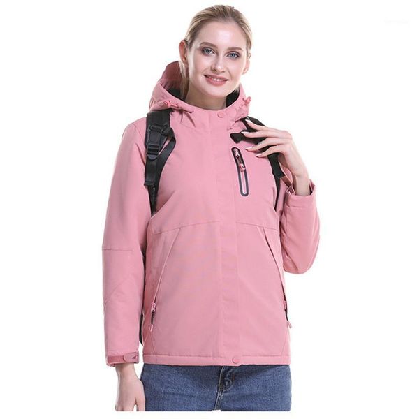 

women's winter keep warm bike cycling outdoor jacket thermal motorcycle riding hooded clothes cardigan breathable coat outerwear1, Black;red