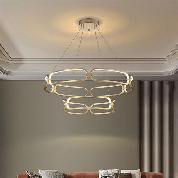 

pendant lamps postmodern luxury lights 2021 nordic style art hanglamp creative ring living room lustre lamp lighting
