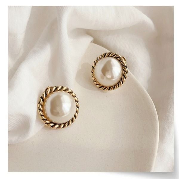 

mahogany pearl hong kong style korean personality, versatile earrings, fashionable and exaggerated earrings 2xyn ekpr, Golden