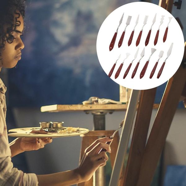 

14pcs art oil painting spatulas stainless steel color mixing tools for gift sets