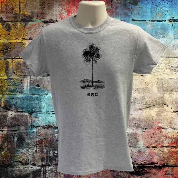 

palm tree t-shirt, funny travel tee, graphic tee, humour tshirt, hippy clothes, White;black