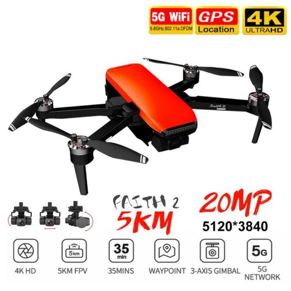 

faith 2 professional gps drone with 3-axis gimbal 4k hd sony camera 5g wifi 5km fpv brushless foldable quadcopter drones