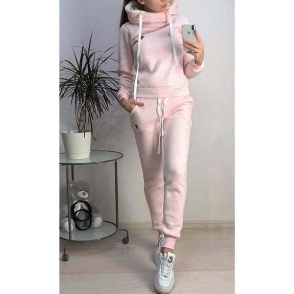 

women's hoodies & sweatshirts fleece hoodie 2021 arrival winter comfy warm wholesale set solid color casual for women, Black