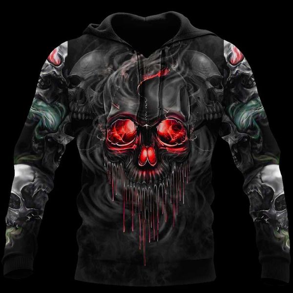 

men's hoodies & sweatshirts fantasy bat skull and sword tattoo 3d printed art hoodie zip streetwear oversized 5xl pullover sweatshirt, Black