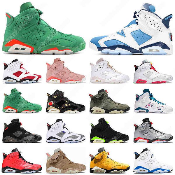

2022 6 6s basketball shoes unc millennial pink british khaki green abyss flint hare olive chrome women mens trainers sports