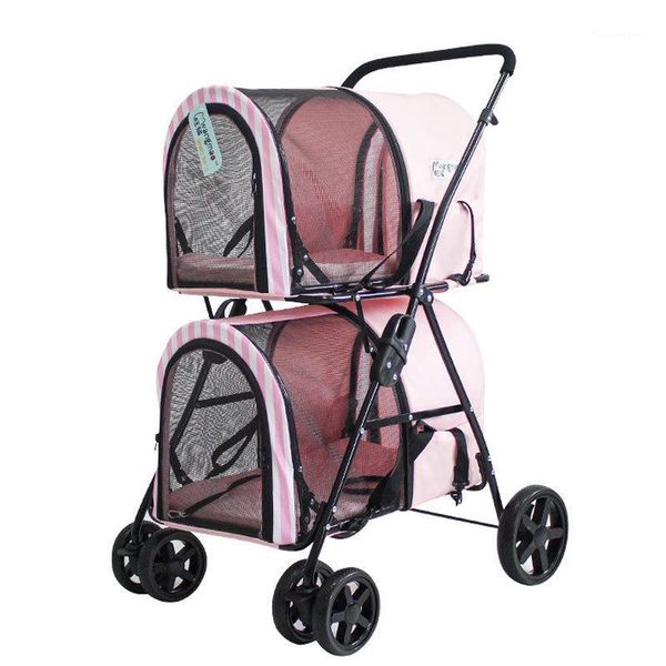 

strollers# manufacturers directly for pet trolleys large capacity storage collapsible removable cart rear wheel brake design1