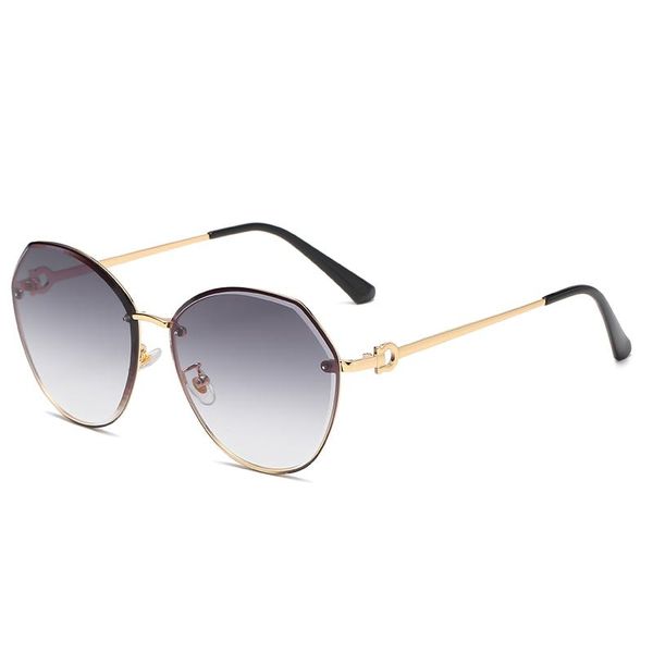 

sunglasses retro irregular shades for women metal frame gradient lens eyewear anti-uv400 quality sun glasses vintage okulary, White;black