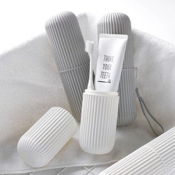 

storage bottles & jars travel portable toothbrush cup toothpaste box holder wash organizer bathroom product supplies