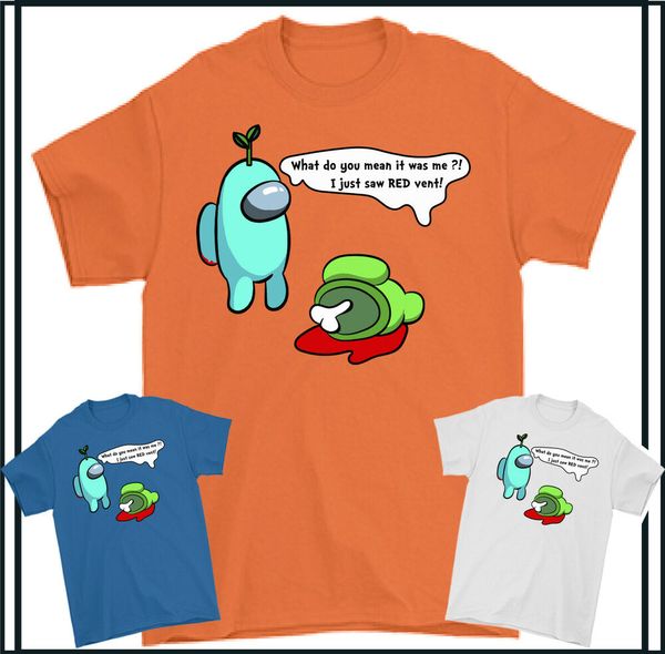 

impostor t-shirt amongst us red vent gaming gamer mens kids tee unisex, White;black