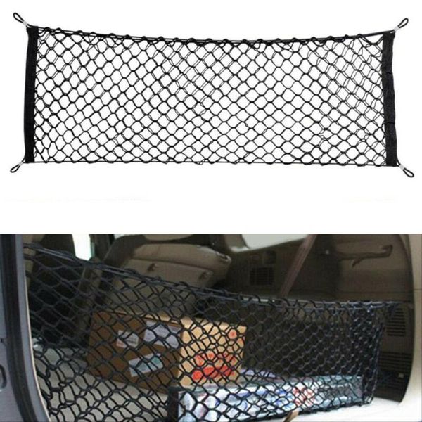 

car organizer cargo net 110*50cm accessory black elastic nylon netting