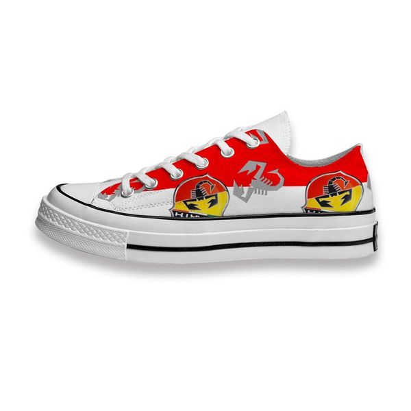 

custom printed sho abarth logo sneakers low mens womens skateboard sport footwear diy trainers canvas casual shoe