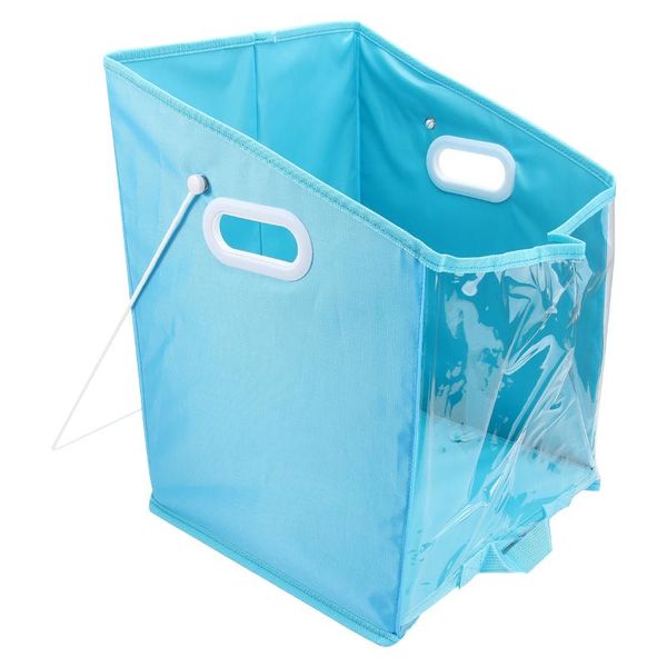 

storage bottles & jars 1pc folding cabinet sundry box household (sky-blue)