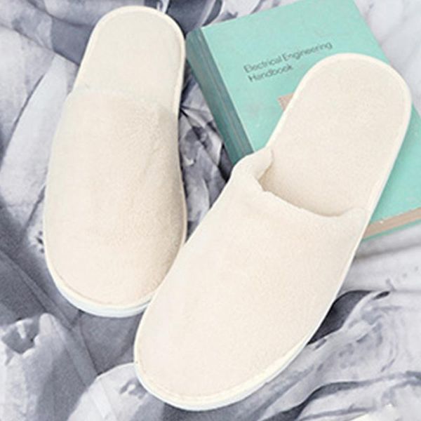 

women men salon club indoor soft disposable coral velvet non-slip washable slippers el guest wear home, Black
