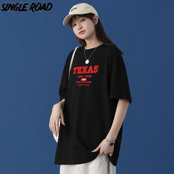 

women's t-shirt single road t-shirts female 2021 summer printed t shirt harajuku hip hop japanese streetwear oversized for women, White