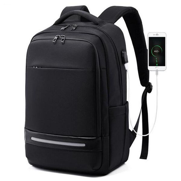 

backpack designer travel men backpacks usb charging big waterproof lapstudent reflective strip school bags for teenagers