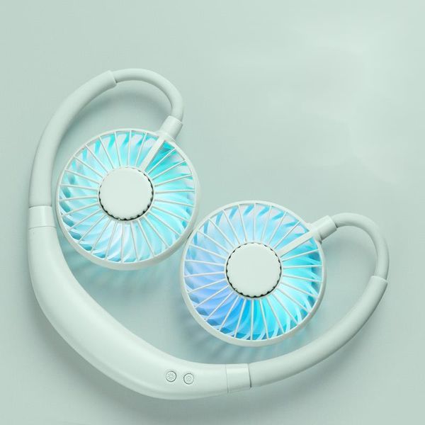 

electric fans lazy man hanging neck fan usb portable cooling artifact student sports mini rechargeable handheld small appliance