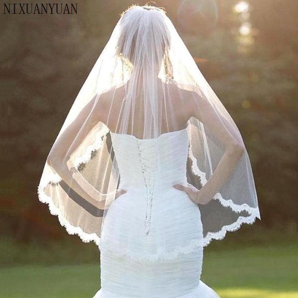 

bridal veils romantic white ivory short wedding with comb veil veu de noiva longo decoration accessories, Black