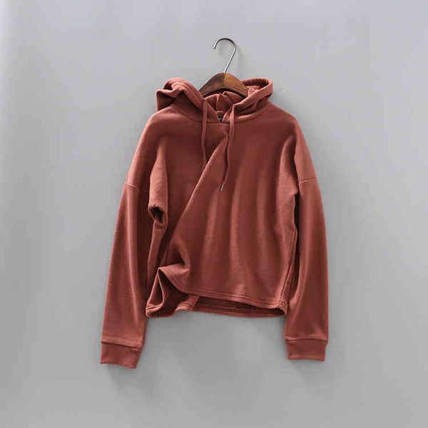 

hoodies section. pure tail good goods pure color thin hooded casual pullover student sweater short hoodie female, Black