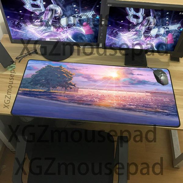 

mouse pads & wrist rests xgz large size computer pad beautiful landscape hongxia pattern series table mat suitable for csgo dota2 keyboard