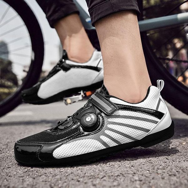

cycling shoes breathable light mountain bike sneakers men women professional outdoor road bicycle durable footwear, Black