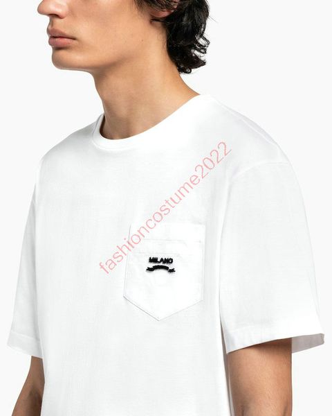 

2022 men t shirt breathable summer man geometric pattern style casual sport letter tee garment is decorated by the iconic embroidered letter, White;black