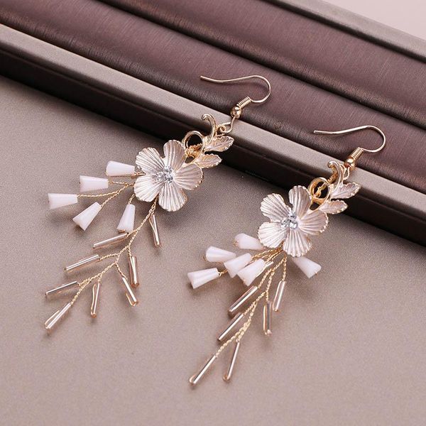 

hair clips & barrettes artificial crystal beads simulated pearl flower hairclip hairpin for women girl wedding bridal ornaments bride head h, Golden;silver