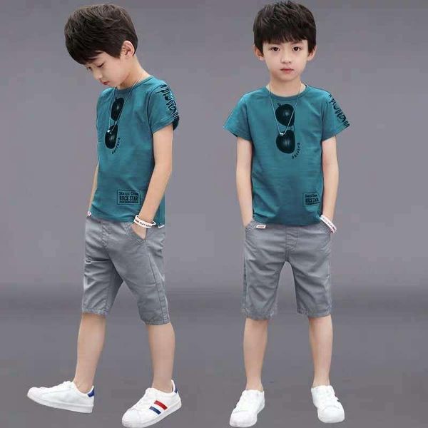 

clothing sets teen boys summer clothes casual outfit kids tracksuit for sport suit children 6 8 9 10 12 years, White