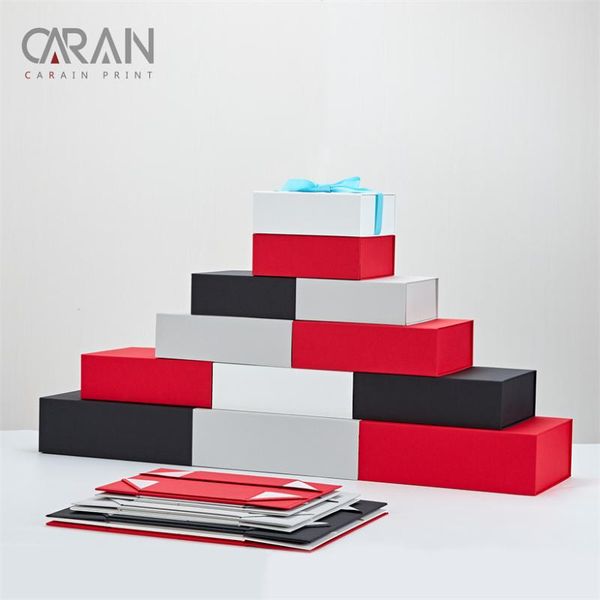 

gift wrap 10 pieces foldable rigid cardboard independent factory wedding parting gifts packaging paper box