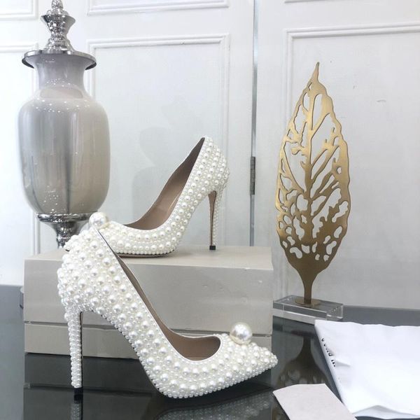 

dress shoes pearl pointed thin heel super high banquet wedding, Black