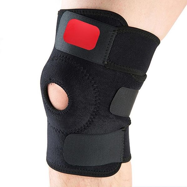 

training elastic knee adjustable brace support recovery compression kneesleeve for basketball climbing elbow & pads, Black;gray