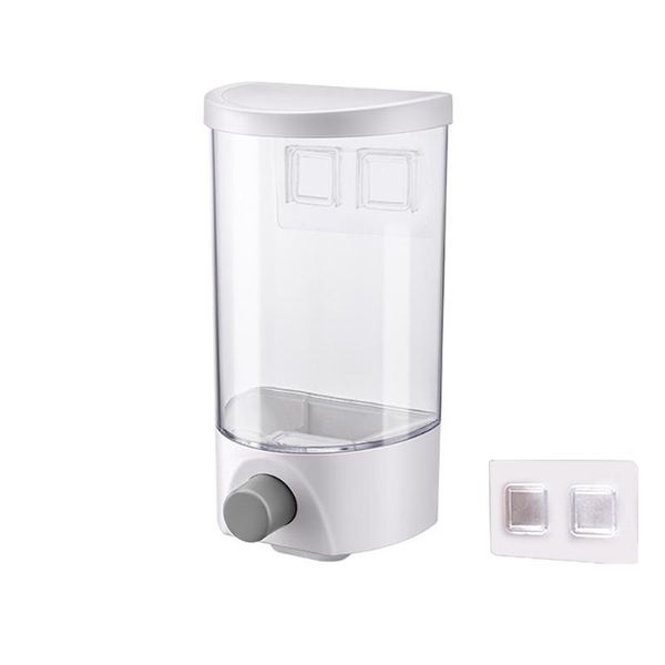 

storage bottles & jars transparent body press cereal dispenser airtight rice with lid wall mounted container suspended small grains keep dry