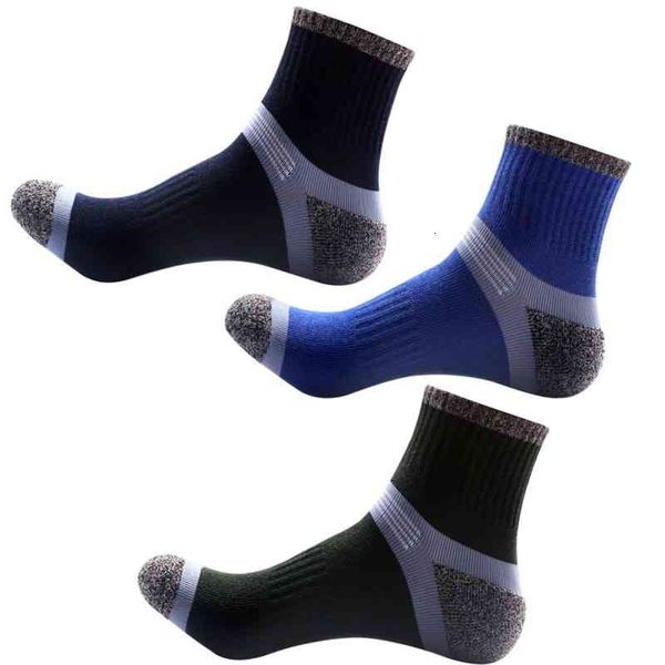 

outdoor men's 70% cotton hiking running football athletic sport socks, Black