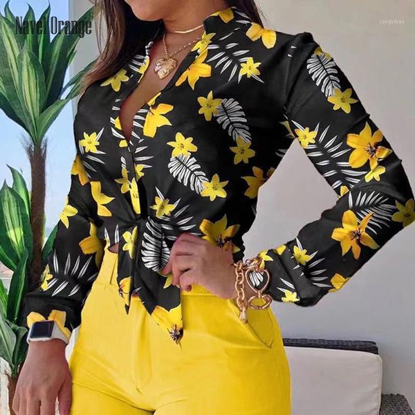

women casual printing two piece shirt set summer long sleeve v-neck button skinny zipper shorts outfits fashion party suit women's trac, Gray