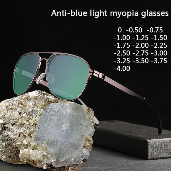 

fashion sunglasses frames -1 -1.5 -2 -2.5 -3 -3.5 -4 -4.5 retro metal big frame myopia spectacles glasses for women and men classic eyeglass, Black