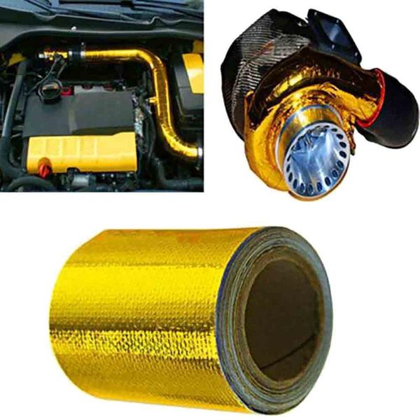 

gold intake heat reflective tape wrap high temperature 5m car organizer